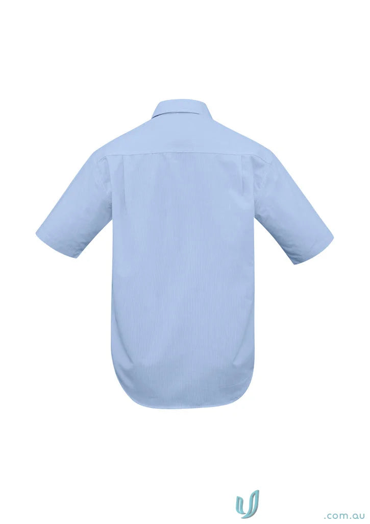 Light blue mens micro check short sleeve shirt from Mens Mirco Check SS Shirt collection