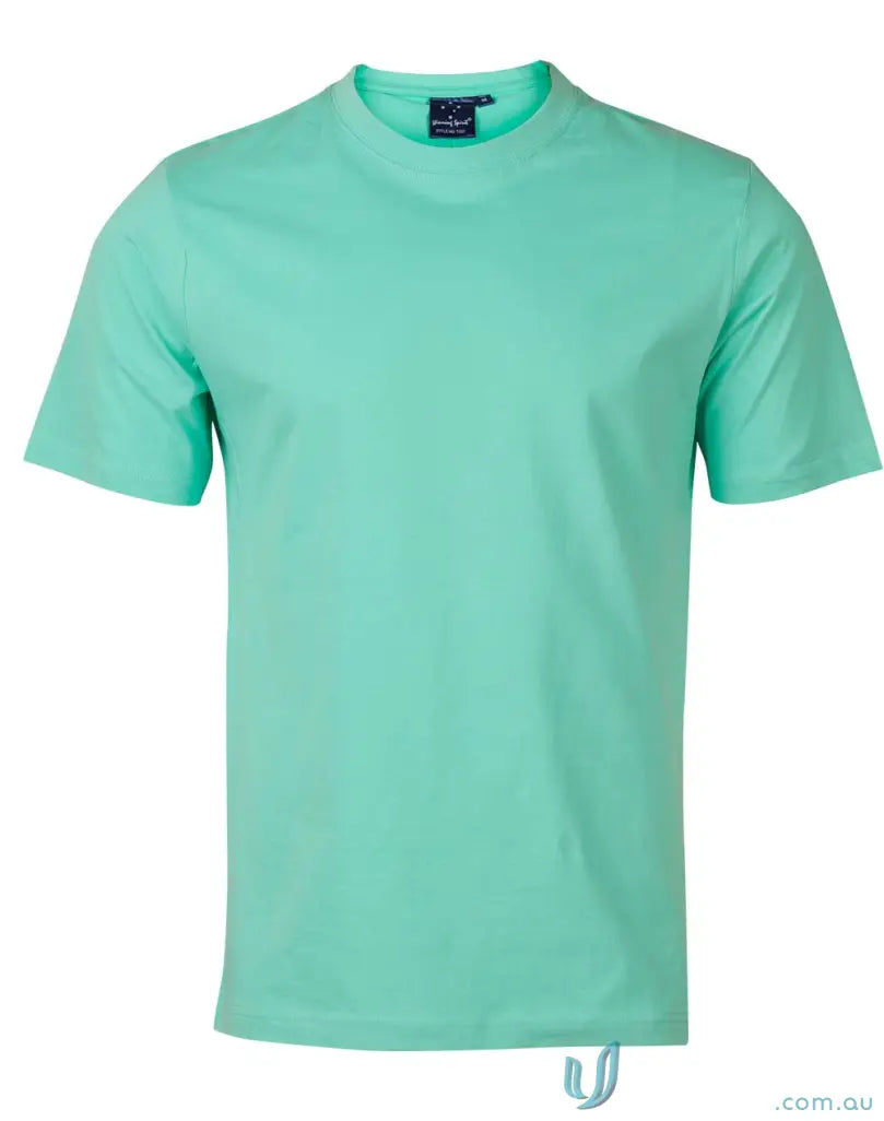 Mint green T-shirt made of combed cotton from MOQ1000 Printed YOUTH Tee workwear collection