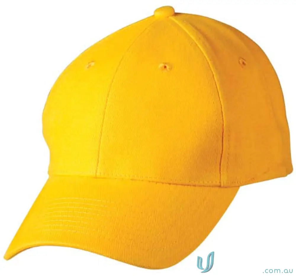 Yellow baseball cap made of heavy brushed cotton, embroidery included price