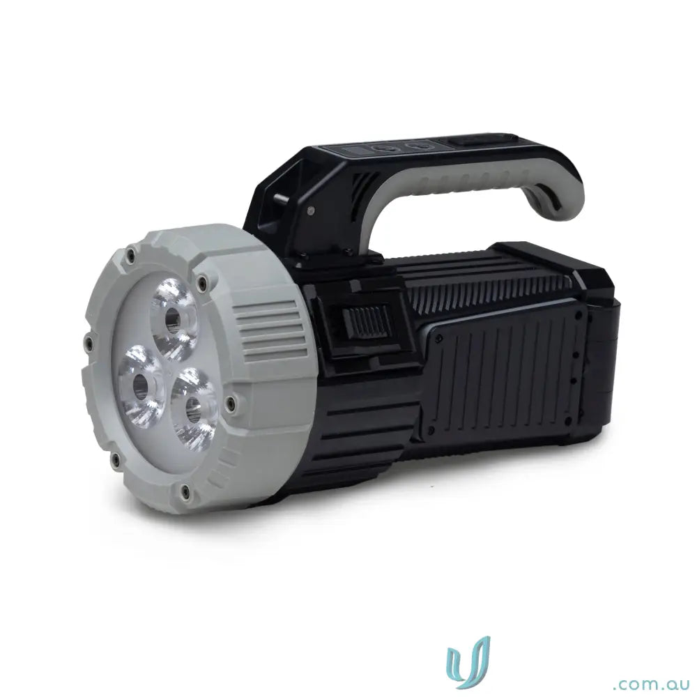 branding torch IGOBT OptiBeam High‑Intensity COB Search Light Torch – Durable Black/Steel Grey