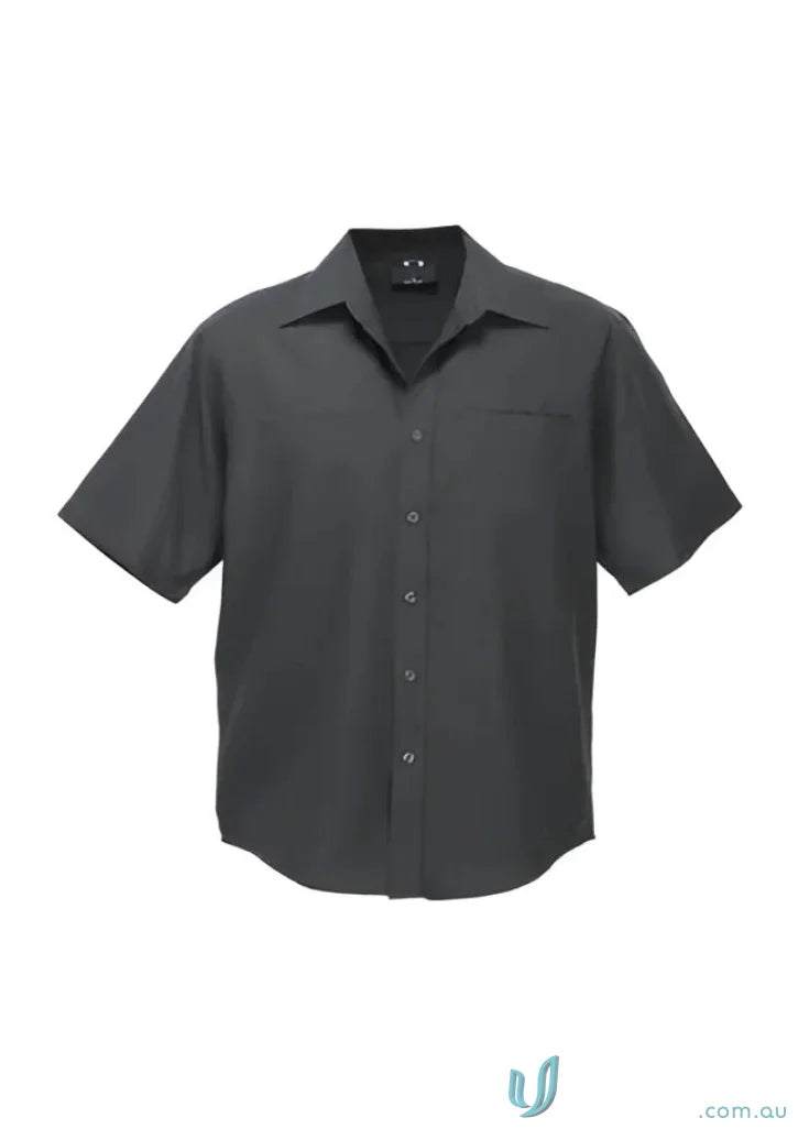 Gray short-sleeved Oasis Shirt for men, perfect mens Oasis short sleeve option