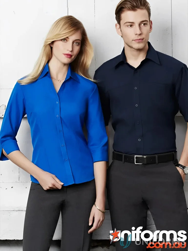 Two men wearing stylish mens oasis short sleeve shirts and pants