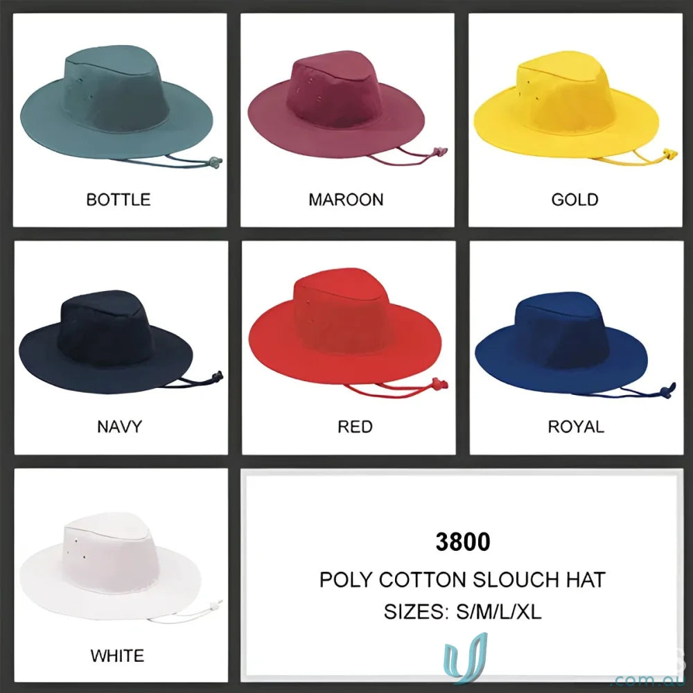 Colorful slouch hats perfect for uniforms and workwear, check our faq link for more