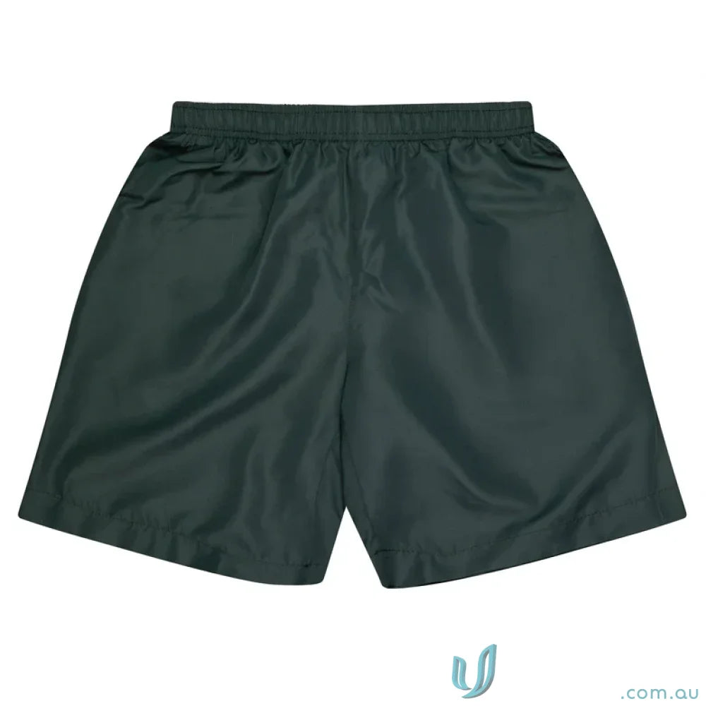 Dark green polyester pongee Pongee-shorts perfect for uniforms and workwear gear