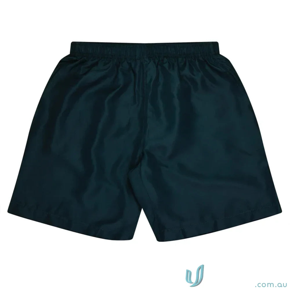 Dark green polyester pongee athletic shorts from Pongee-shorts for uniforms and workwear
