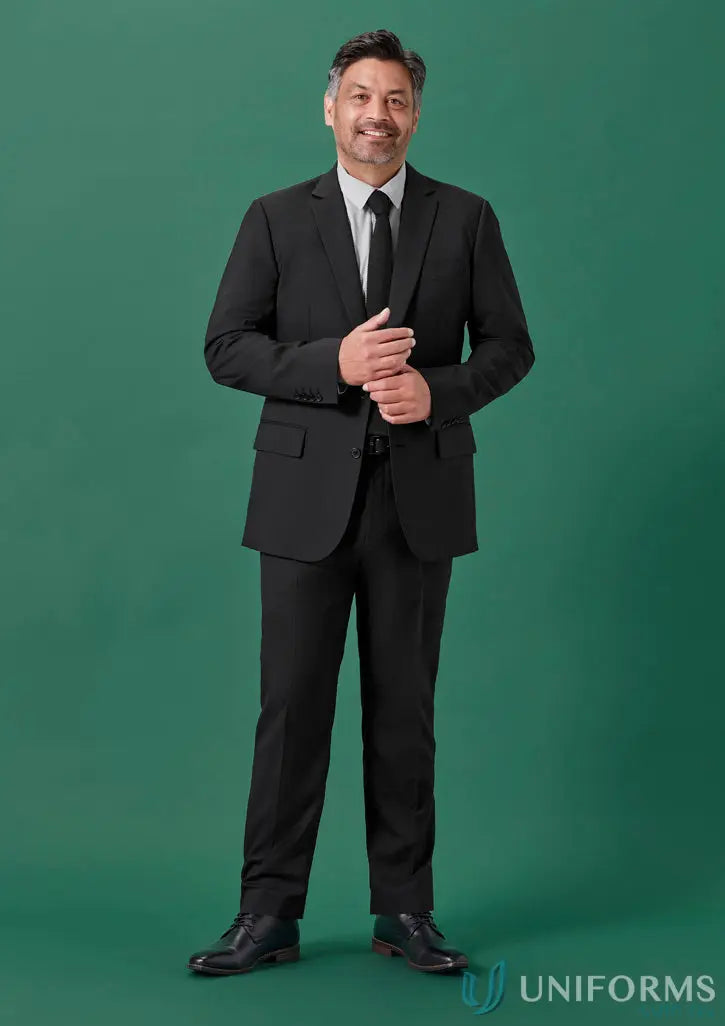 Smiling man in Renew City Fit jacket made from recycled polyester for hospitality teams