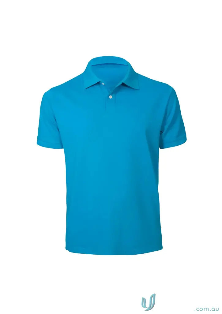 Sorrento Polo mens neon short sleeve polo in blue from Biz Collection Mens