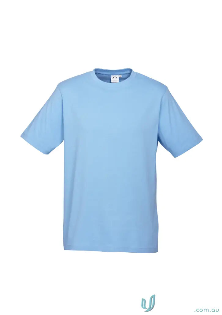 Southport Tee ice short sleeve mens T-shirt with twin needle sleeve in light blue