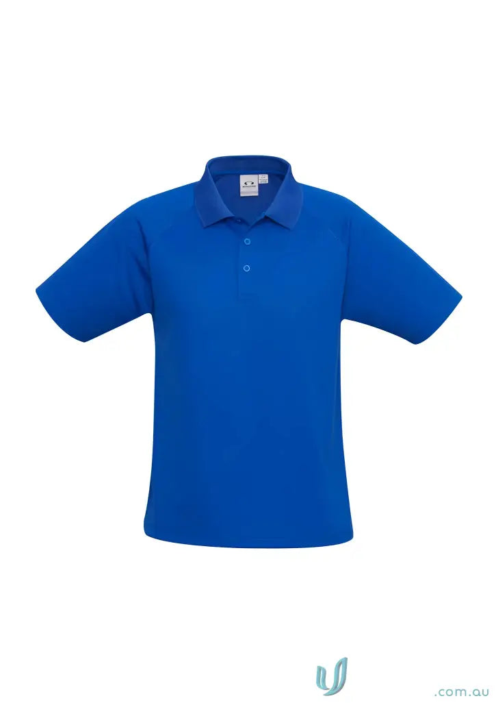Blue short-sleeved polo shirt from Collection Sprint P300MS Mens Biz Cool lineup