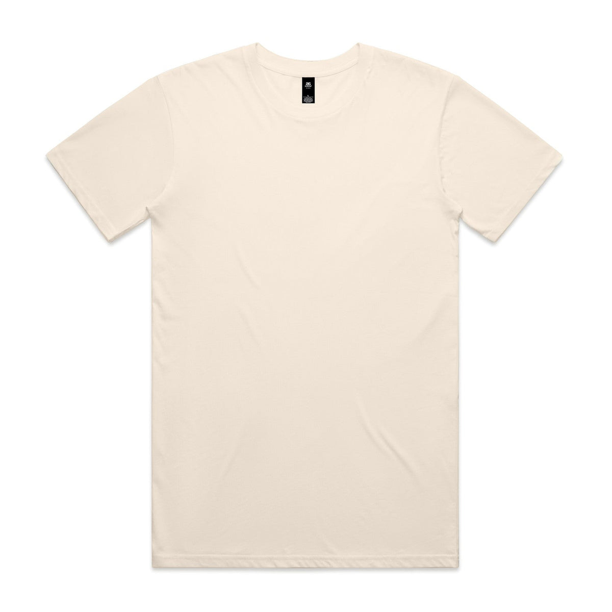 Cream-colored cotton planett staple tee with crew neck and short sleeves perfect for workwear and uniforms