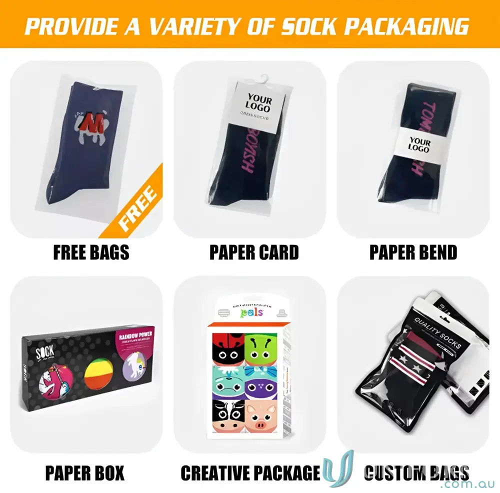 Various sock packaging options for Sublimated Sports Socks custom sports socks merchandise
