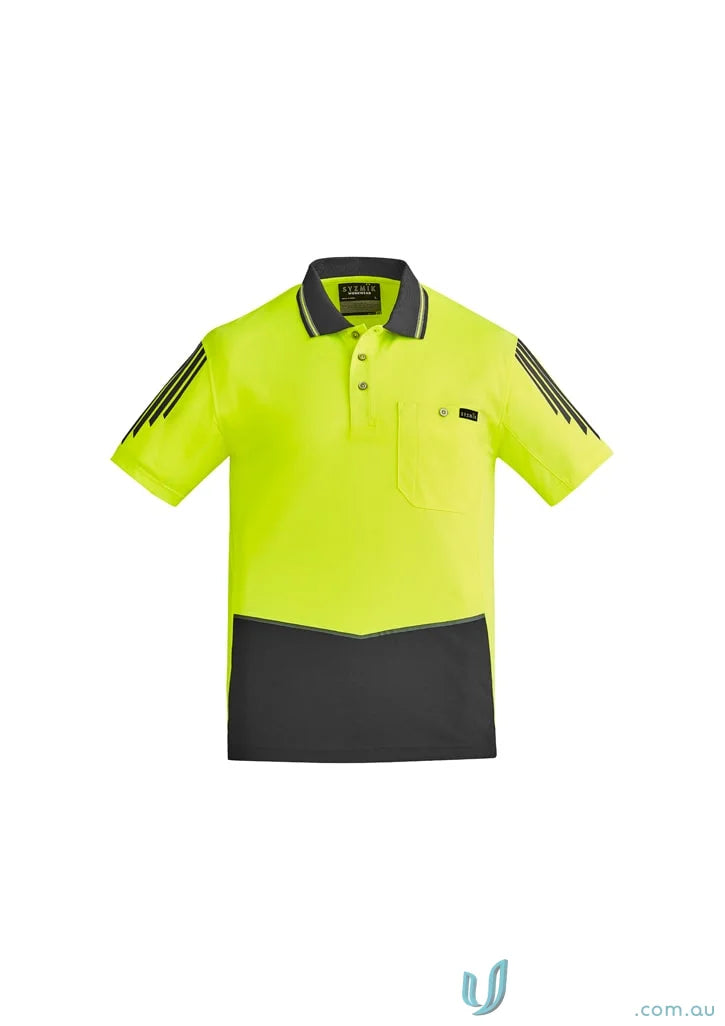 Syzmic Men’s Flux Short Sleeve Polo Zh315 - High-Visibility SS Polo Shirt for Safety