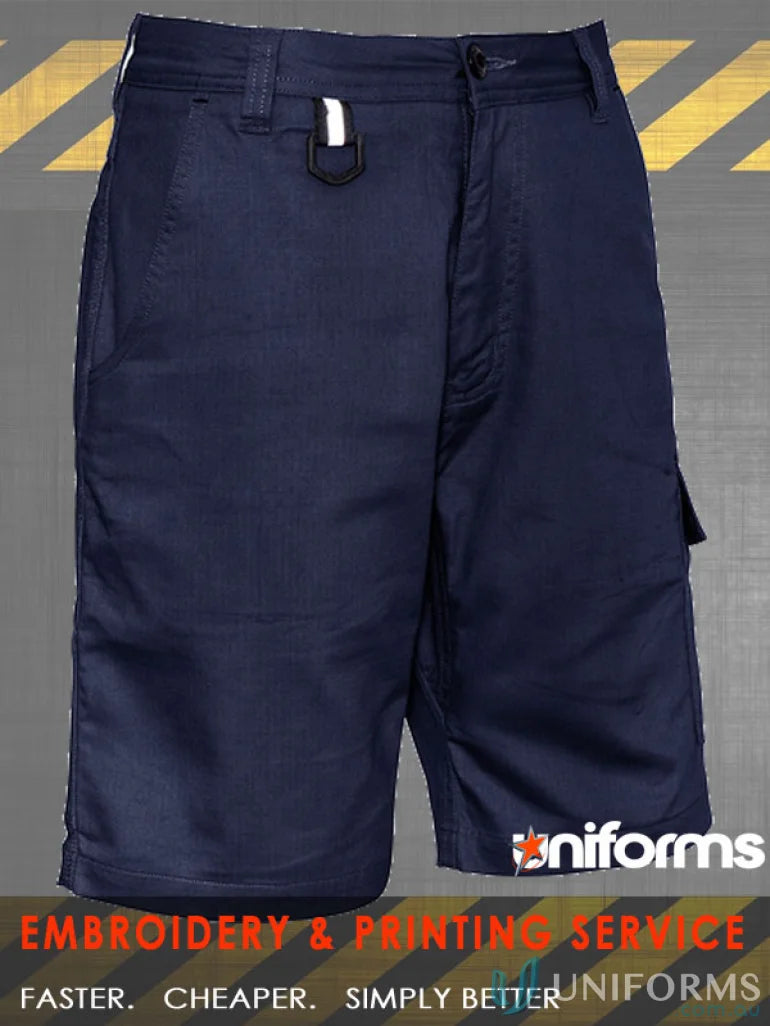 Syzmic Womens Rugged Cooling Vented Shorts in Navy Blue for comfortable workwear
