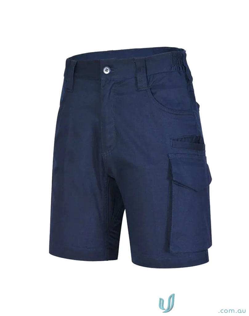 Navy blue unisex cotton stretch rip stop work shorts WP27 unisex cotton style