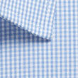 Westgarth Gingham long sleeve shirt white textured easy iron fabric