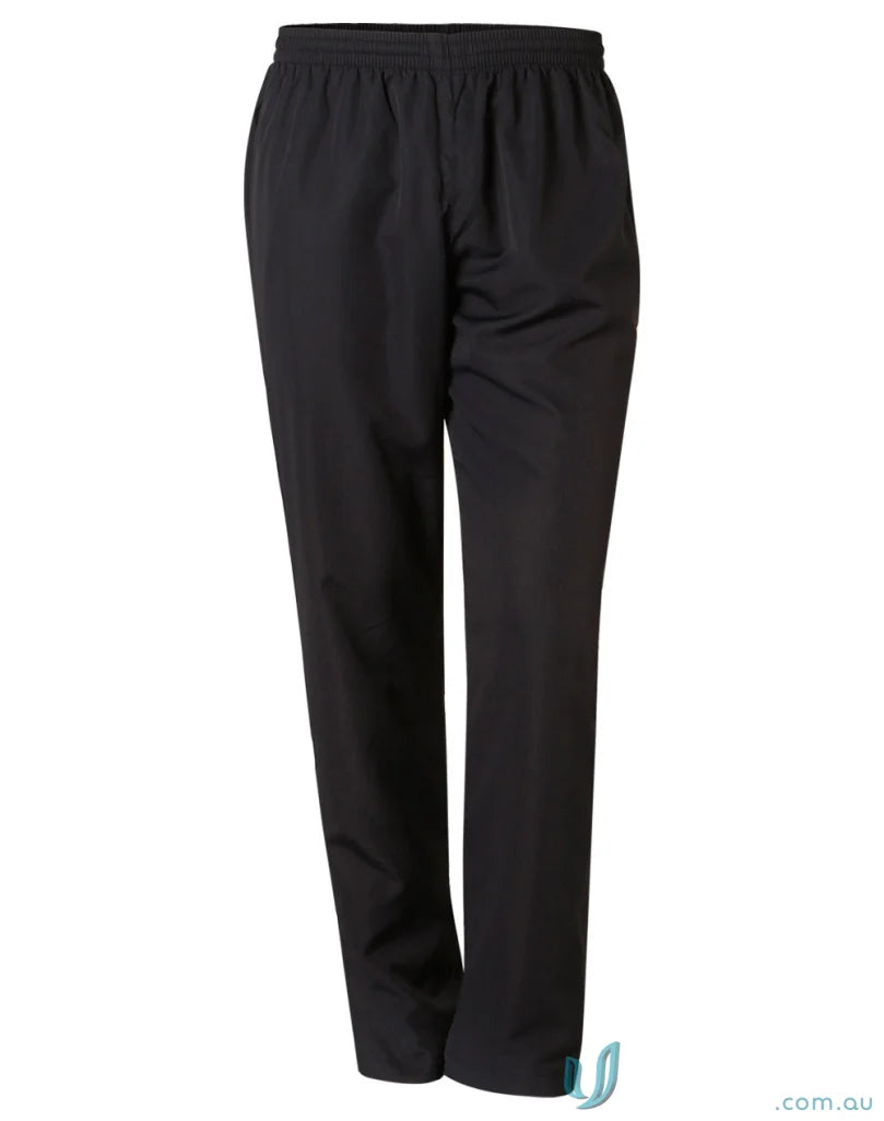 Black elastic waist champion track pant from Winning Spirit Champion line, jk21 unisex style