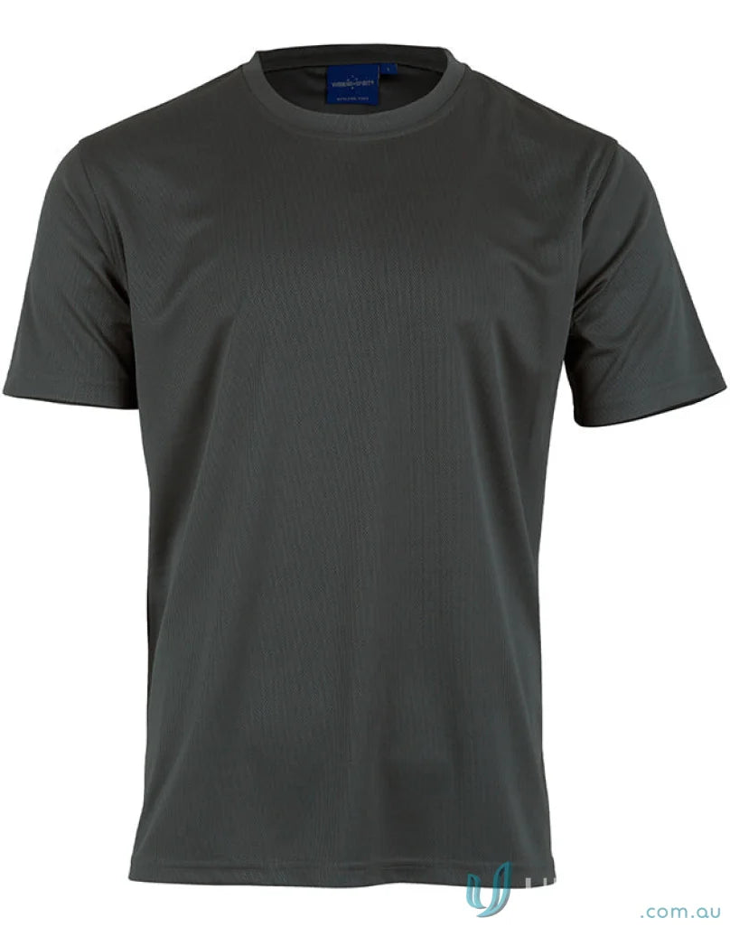 Gray short-sleeved Winning Spirit Kids CoolDry Tee ts23k for kids comfort