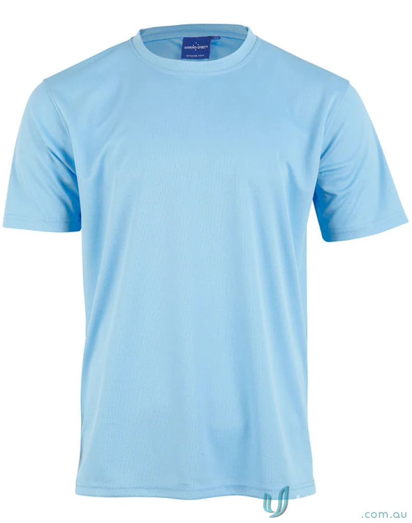 Light blue short-sleeved Winning Spirit Kids CoolDry Tee ts23k for kids comfort