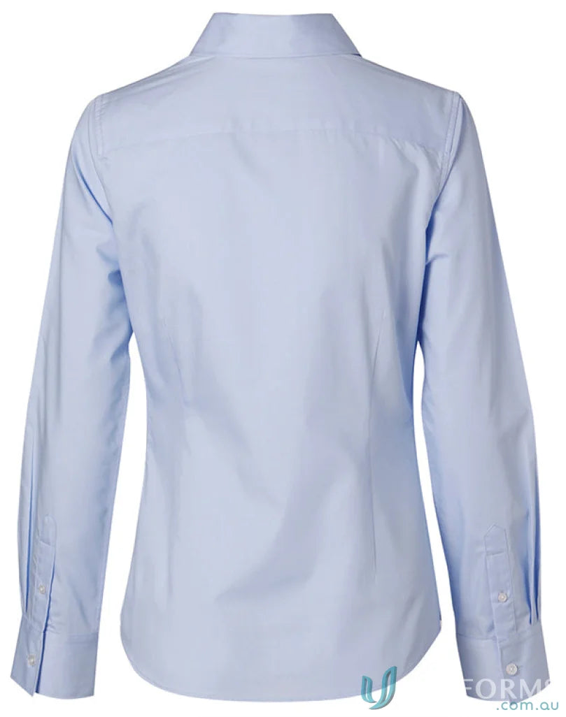 Light blue Winning Spirit Ladies womens fine twill L/S shirt, style M8030L for women