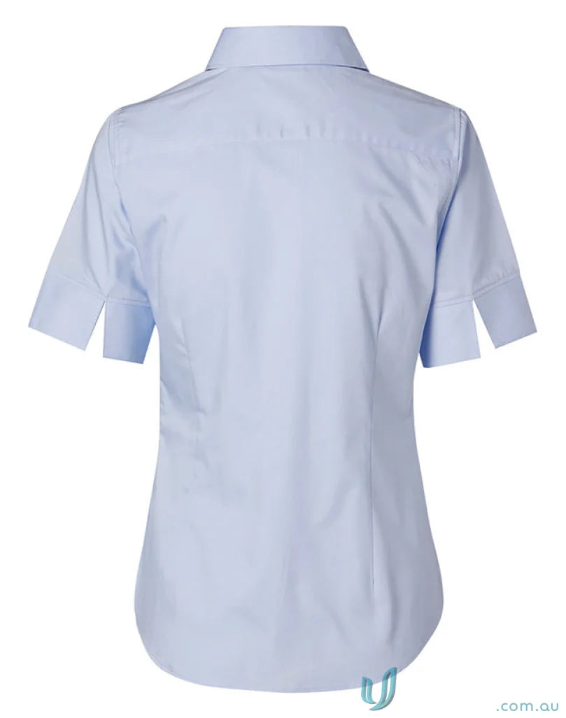 Light blue light-weight ladys fine twill shirt from Winning Spirit Ladies M8030S