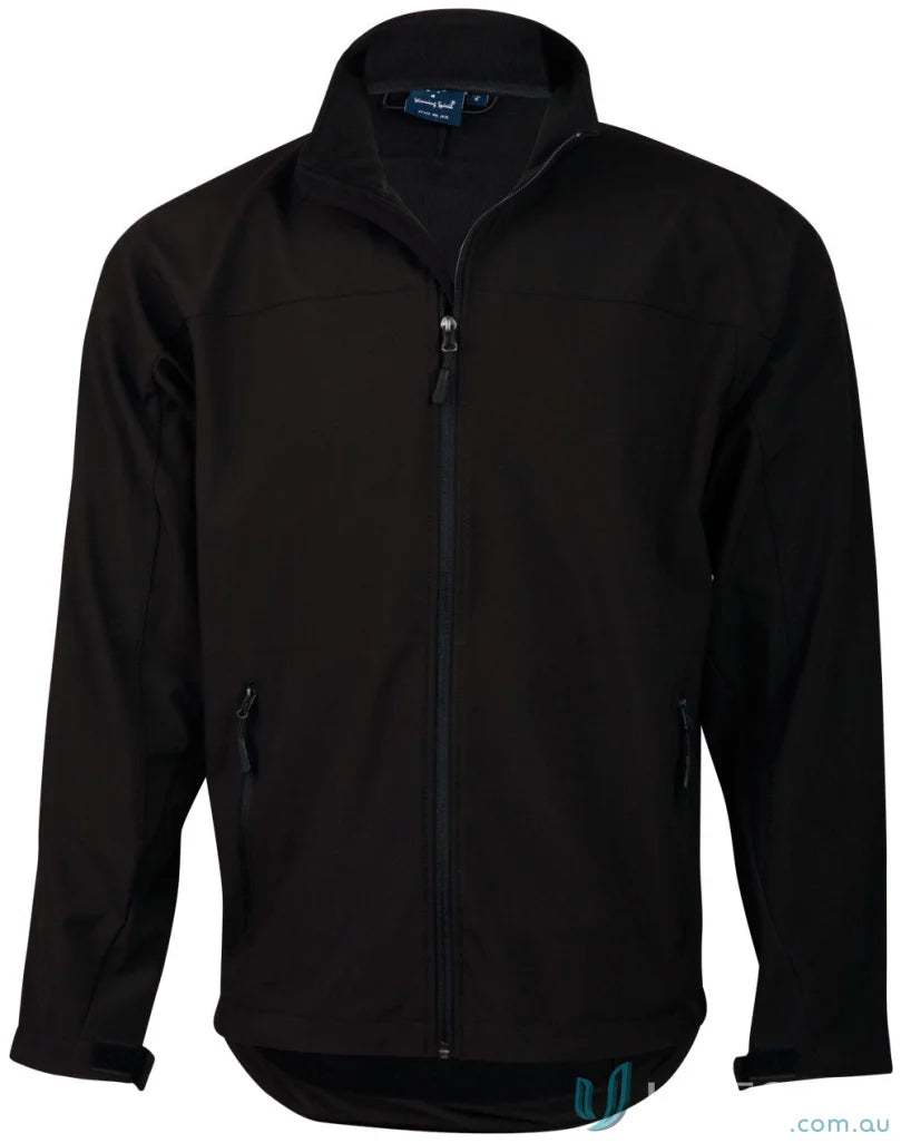 Black winning spirit ladies Rosewall softshell jacket on display for stylish outdoor wear