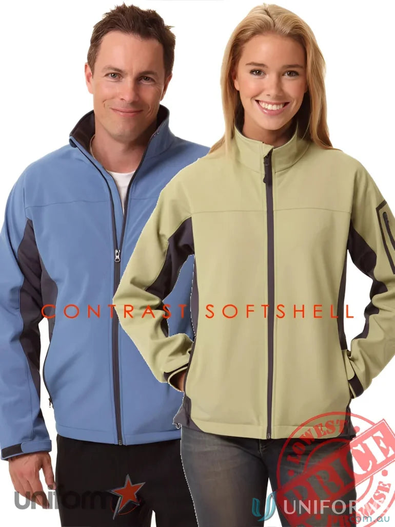 Two-tone softshell jackets made from bonded softshell fabric by Winning Spirit JK31 Whistler