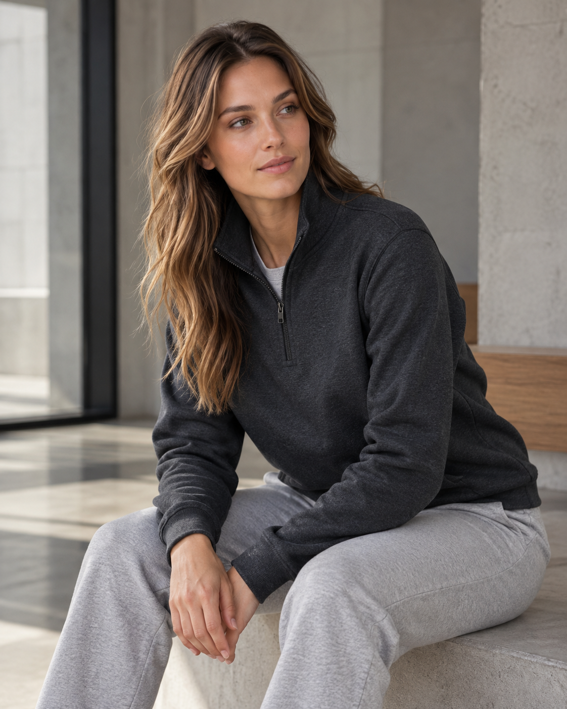 Half Zip Fleece Jumper