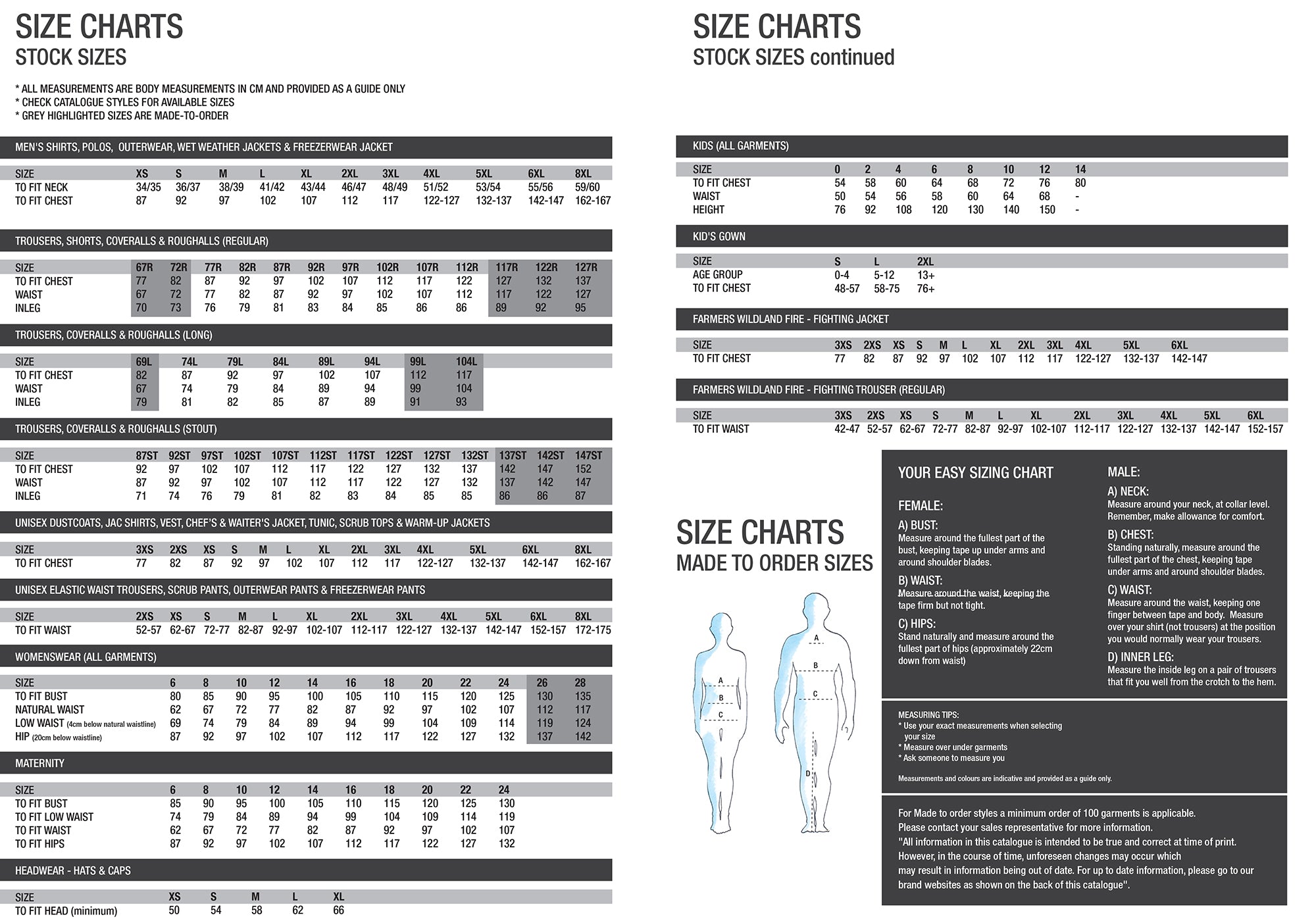 Medi8 Unisex Scrub Top size chart