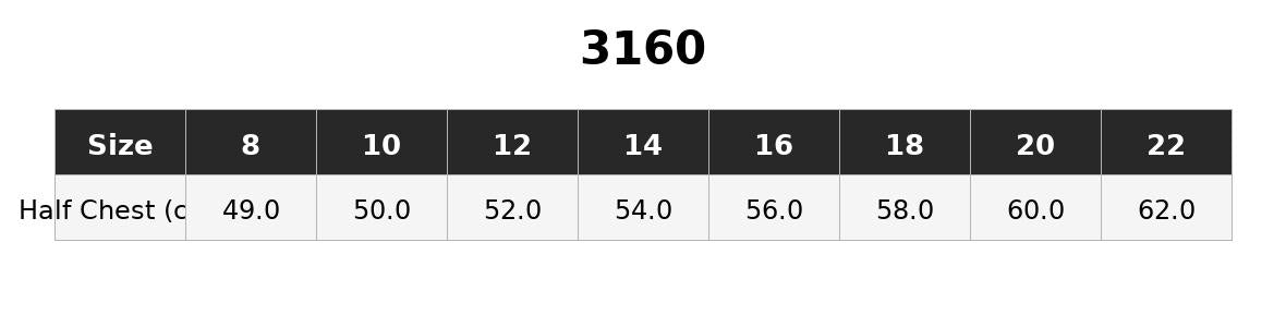 Ladies Outlander Eco Vest size chart