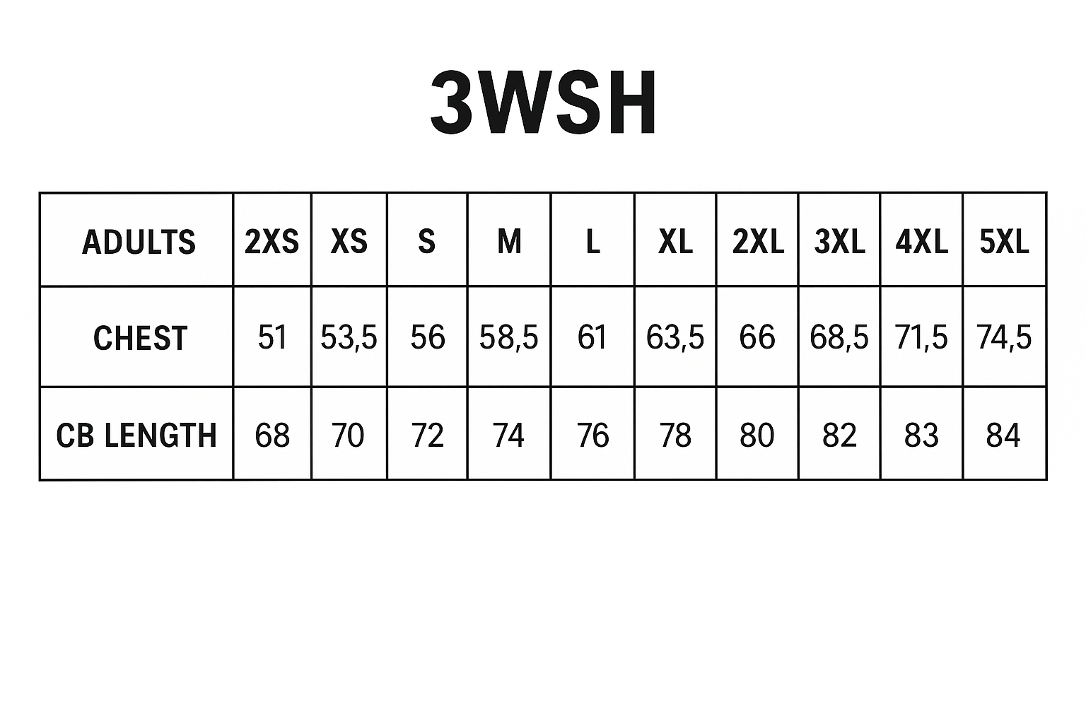 Podium 3Layer Hooded Softshell Jacket size chart
