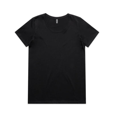 Wo's Maple Scoop Tee 4019 - Black