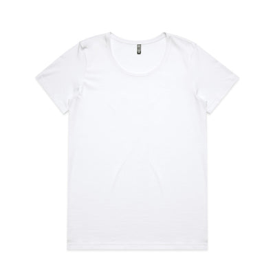 Wo's Maple Scoop Tee 4019 - White
