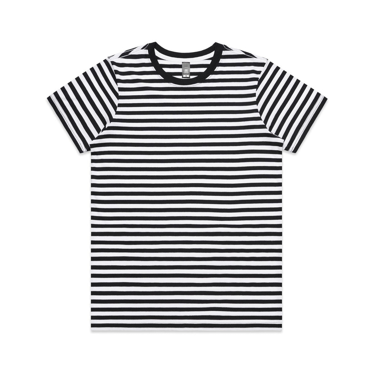 Wo's Maple Stripe Tee 4037 - Black/White