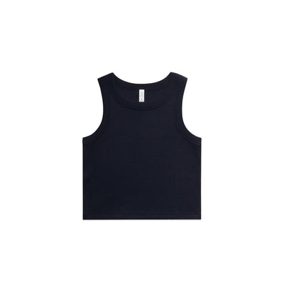 Wo's Organic Rib Crop Tank 4064G - Navy