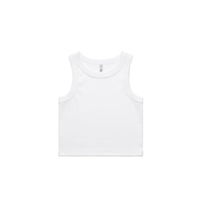Wo's Organic Rib Crop Tank 4064G - White