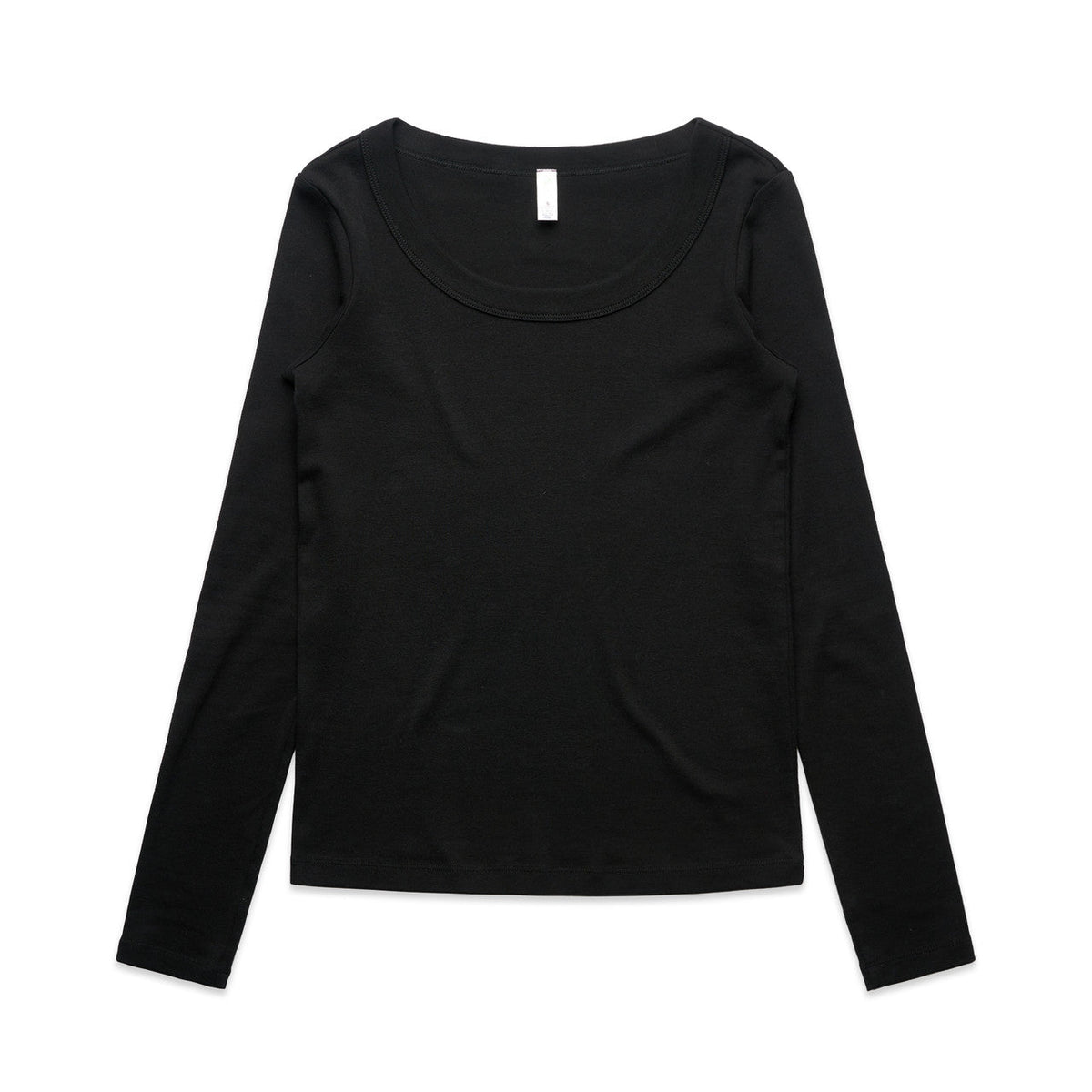 Wo's Organic Baby Rib L/S Tee 4075 - Black