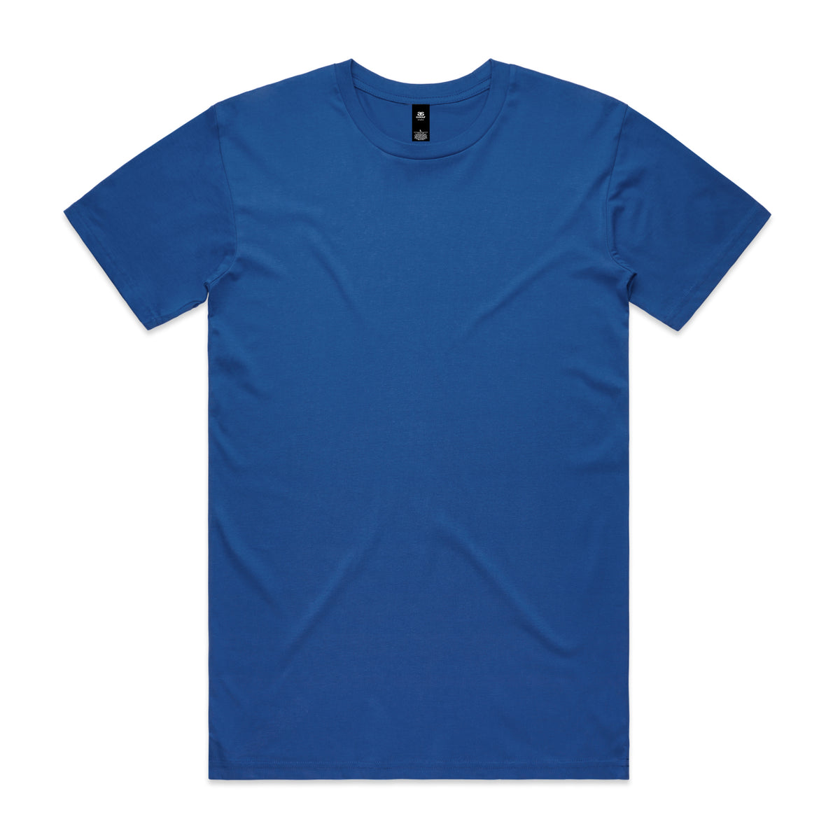 Solid royal blue short-sleeved crew neck planett staple tee perfect for comfortable work uniforms or casual workwear
