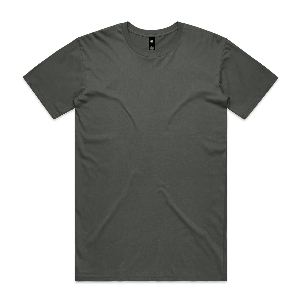 Dark gray crew-neck planett staple tee with short sleeves simple design perfect for workwear and uniforms