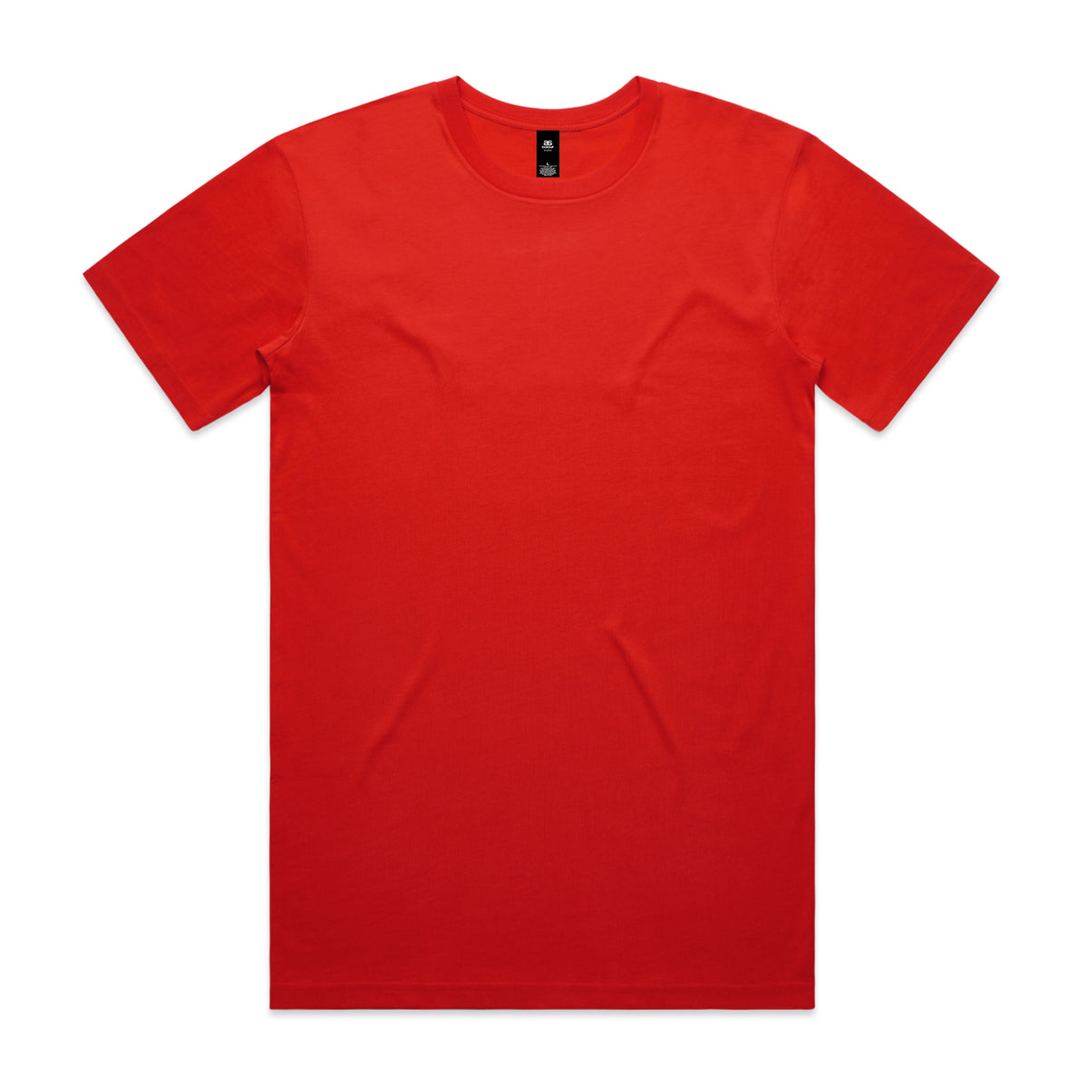 A vibrant red planett staple tee made of soft cotton ideal for comfortable workwear and uniforms