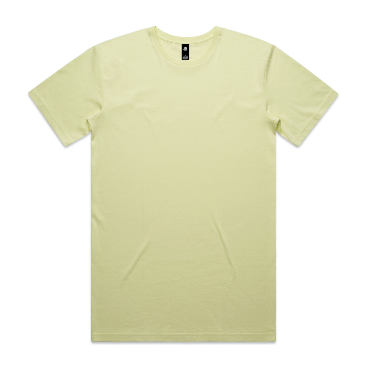 Pale yellow planett staple tee soft cotton short sleeve crew neck perfect for casual uniforms and workwear shirts