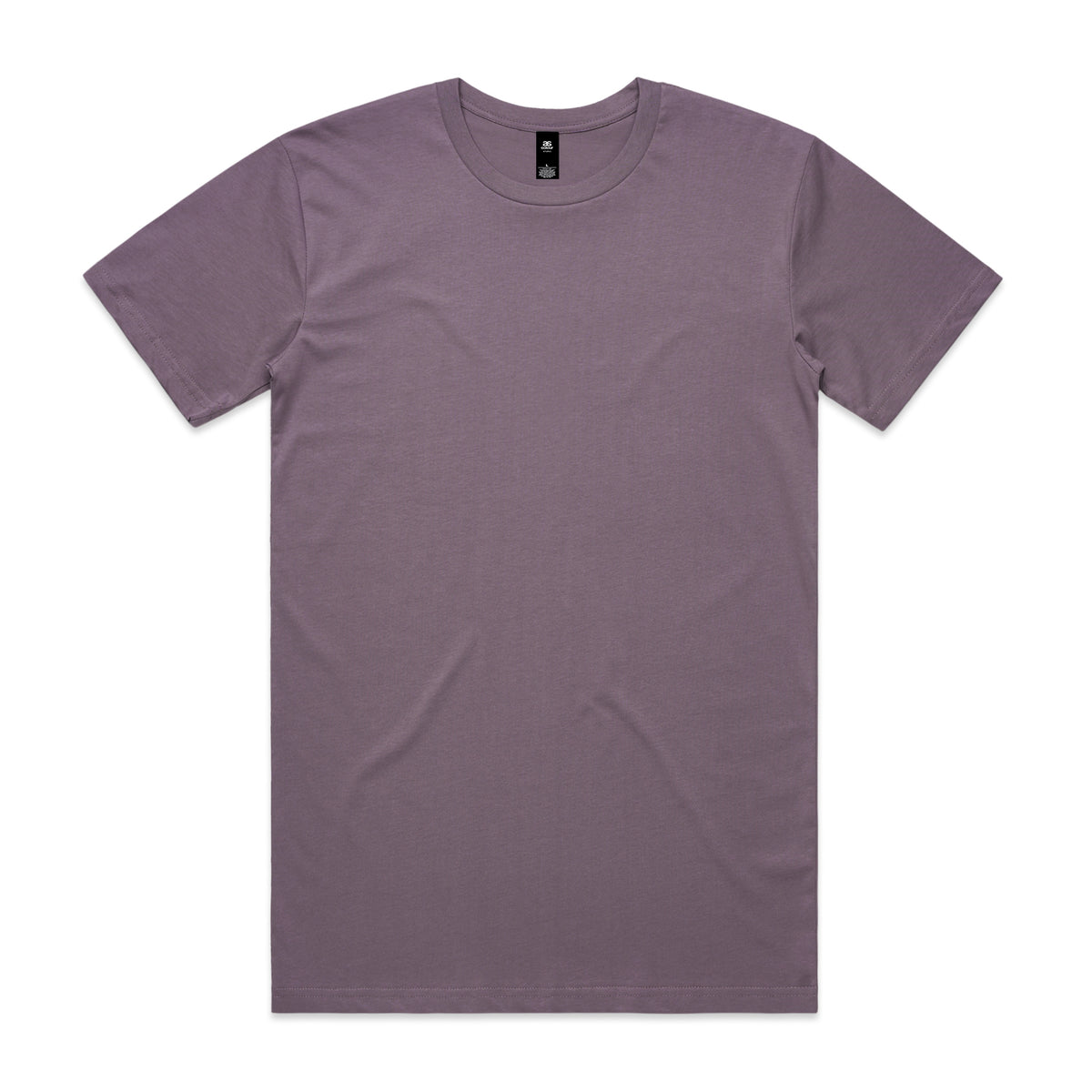 Plain mauve short-sleeved crew neck planett staple tee with subtle texture perfect for workwear and uniforms