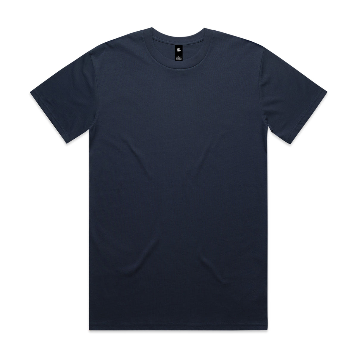 A navy blue short sleeved cotton crew neck planett staple tee perfect for work uniforms and workwear designs