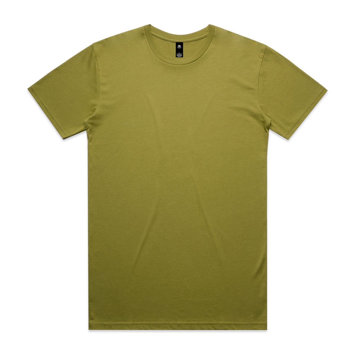 Olive green short-sleeved crew neck planett staple tee perfect for comfortable work uniforms and casual workwear