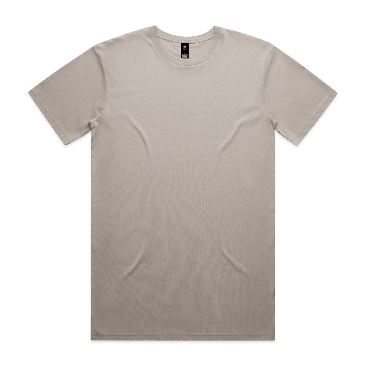 Minimalist beige crew neck t-shirt made of soft textured fabric perfect for comfortable workwear or casual uniforms
