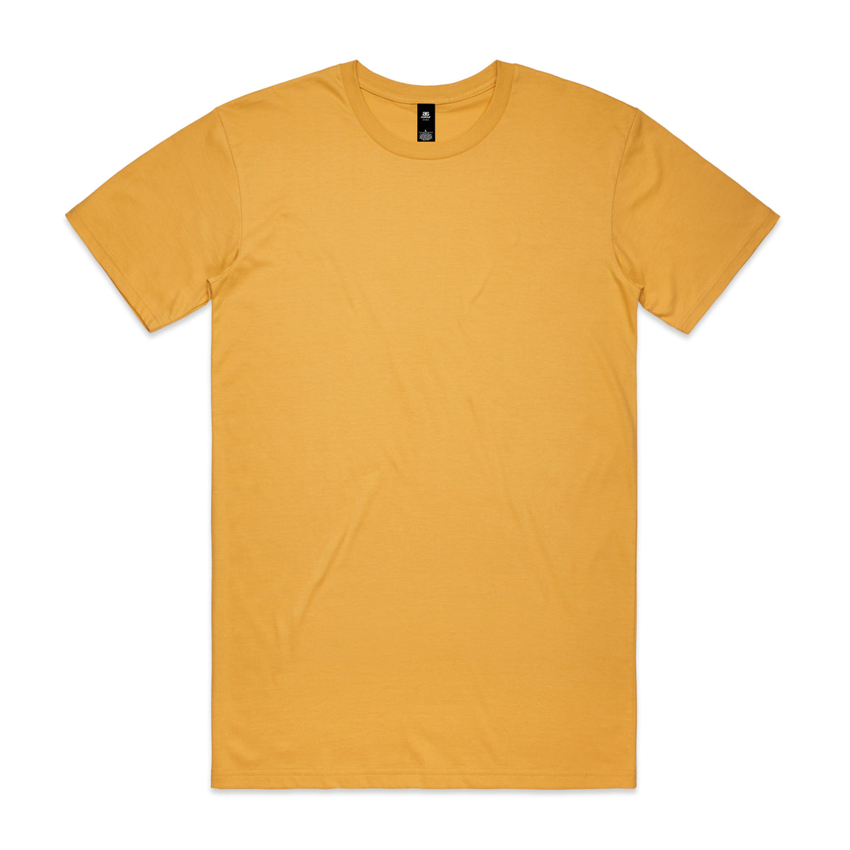 Plain mustard-yellow planett staple tee with crew neck short sleeves perfect for workwear and uniforms