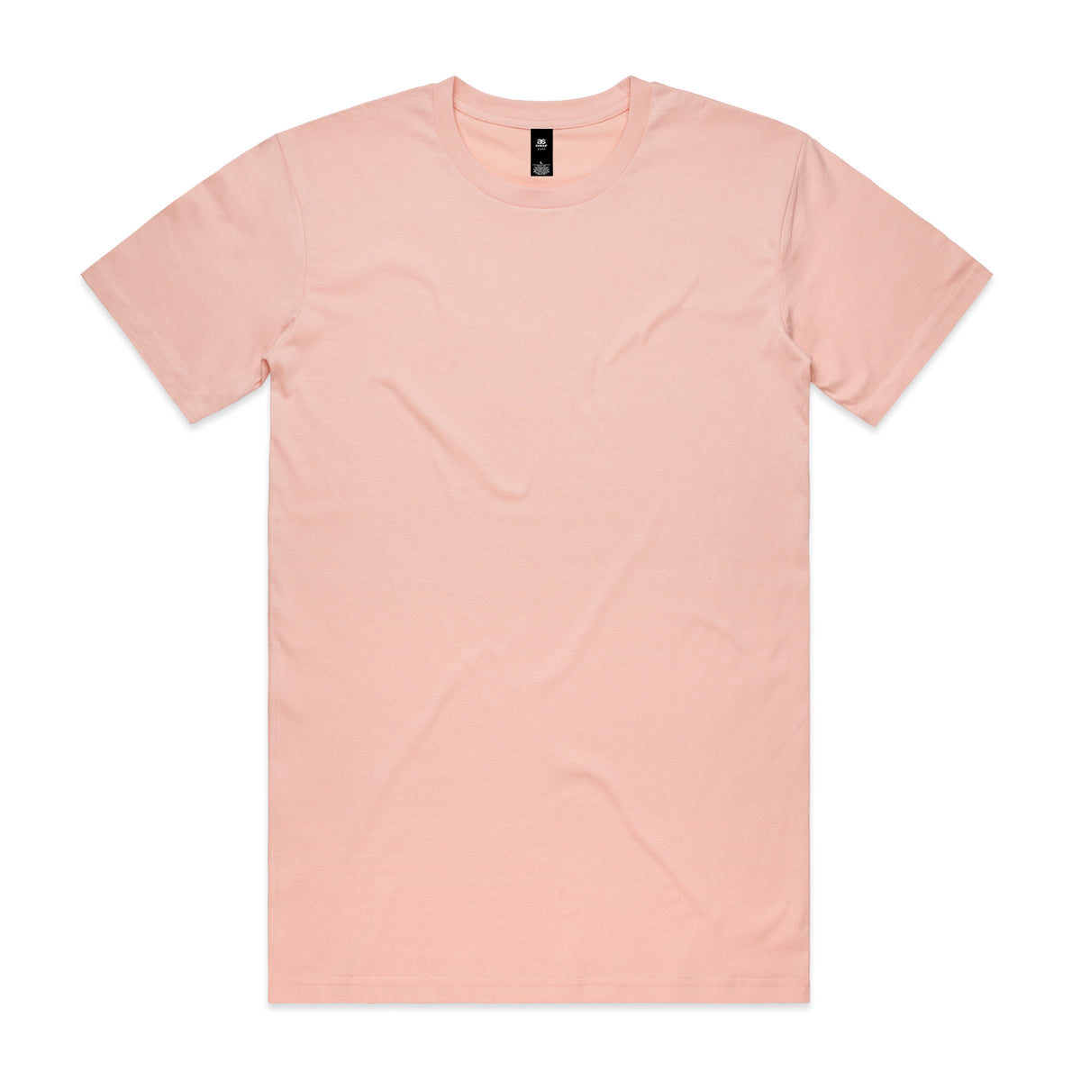 A soft blush pink planett staple tee made of smooth cotton perfect for minimalist workwear and uniforms