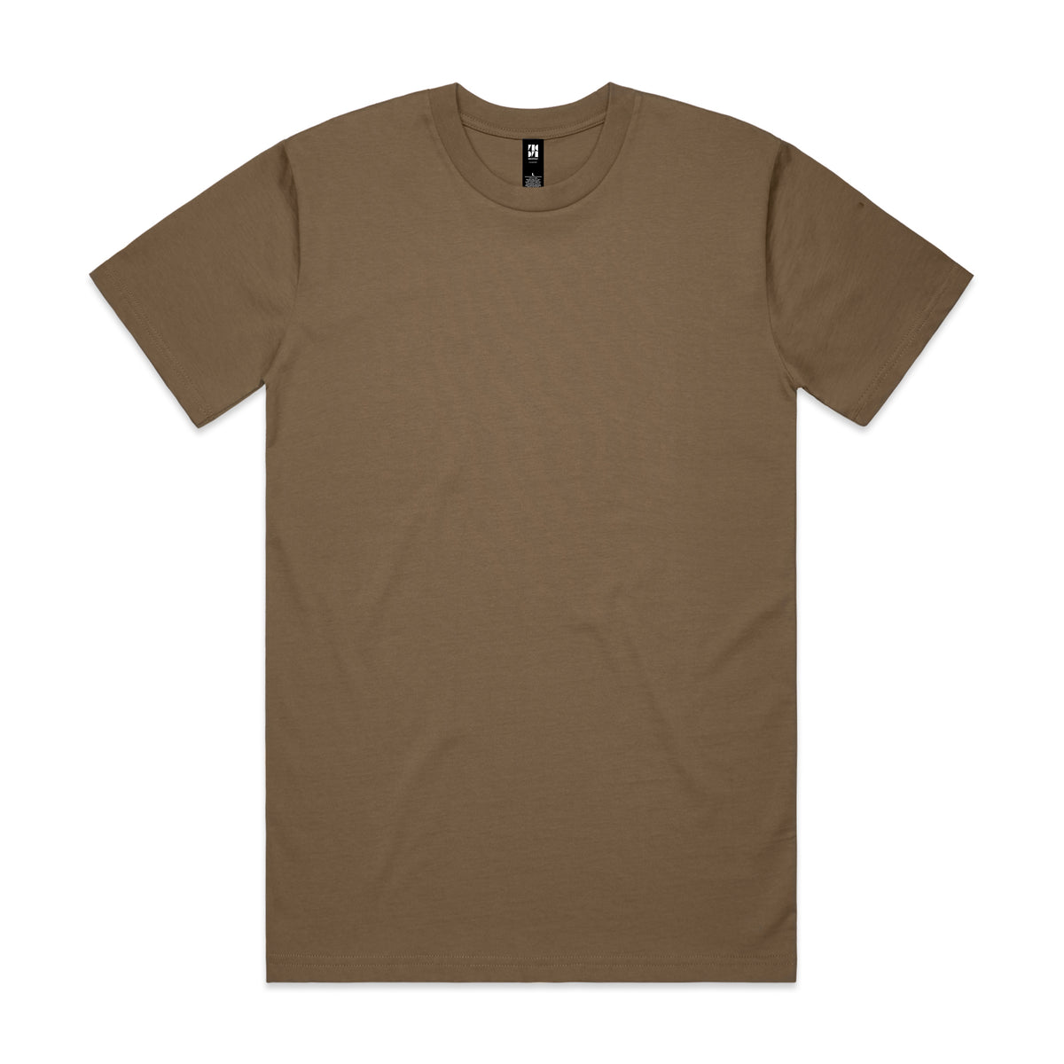 Classic heavyweight olive green cotton t-shirt with crew neck perfect for uniforms and workwear essentials