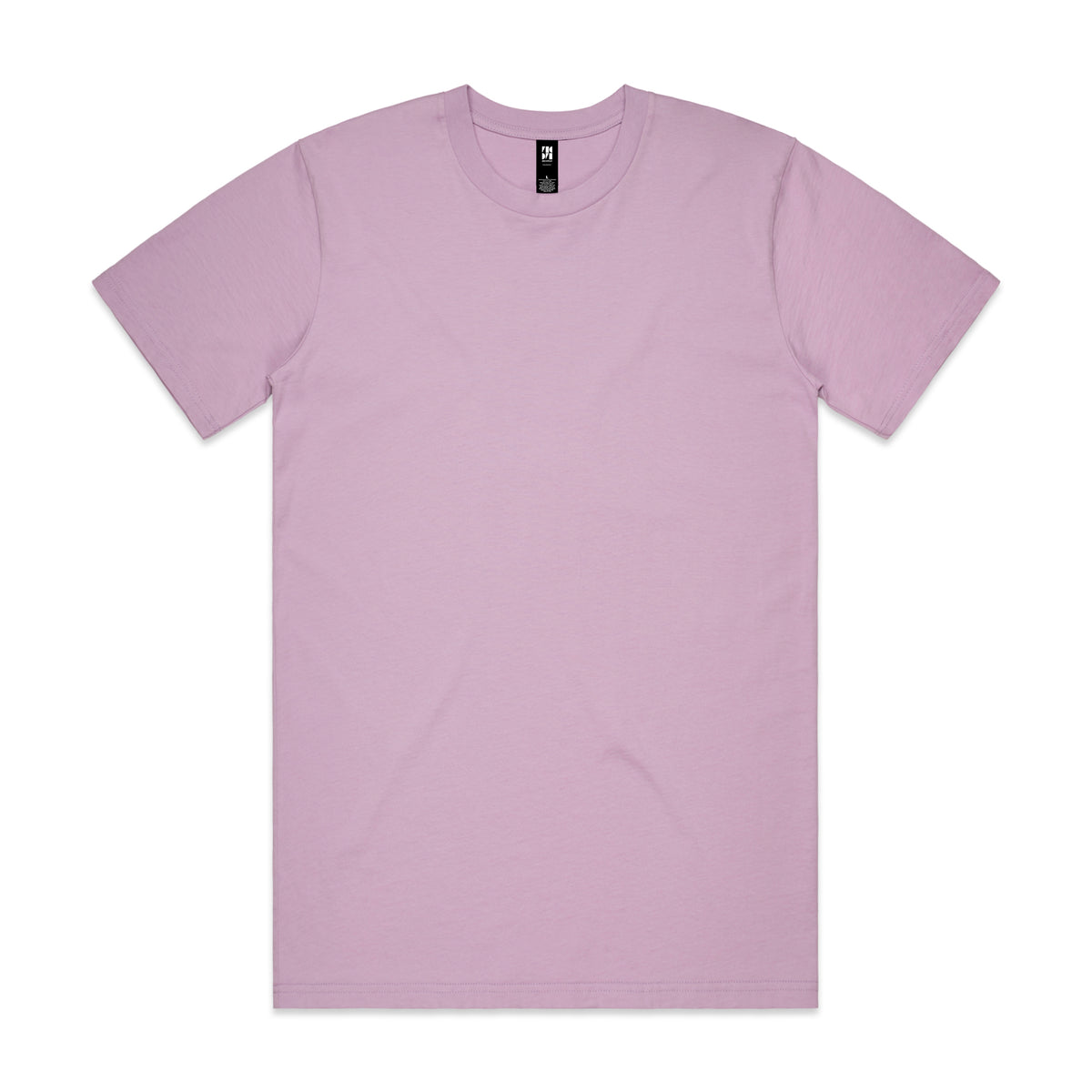 Classic heavyweight t-shirt in soft lavender with subtle stitching, perfect for comfortable work uniforms or casual workwear