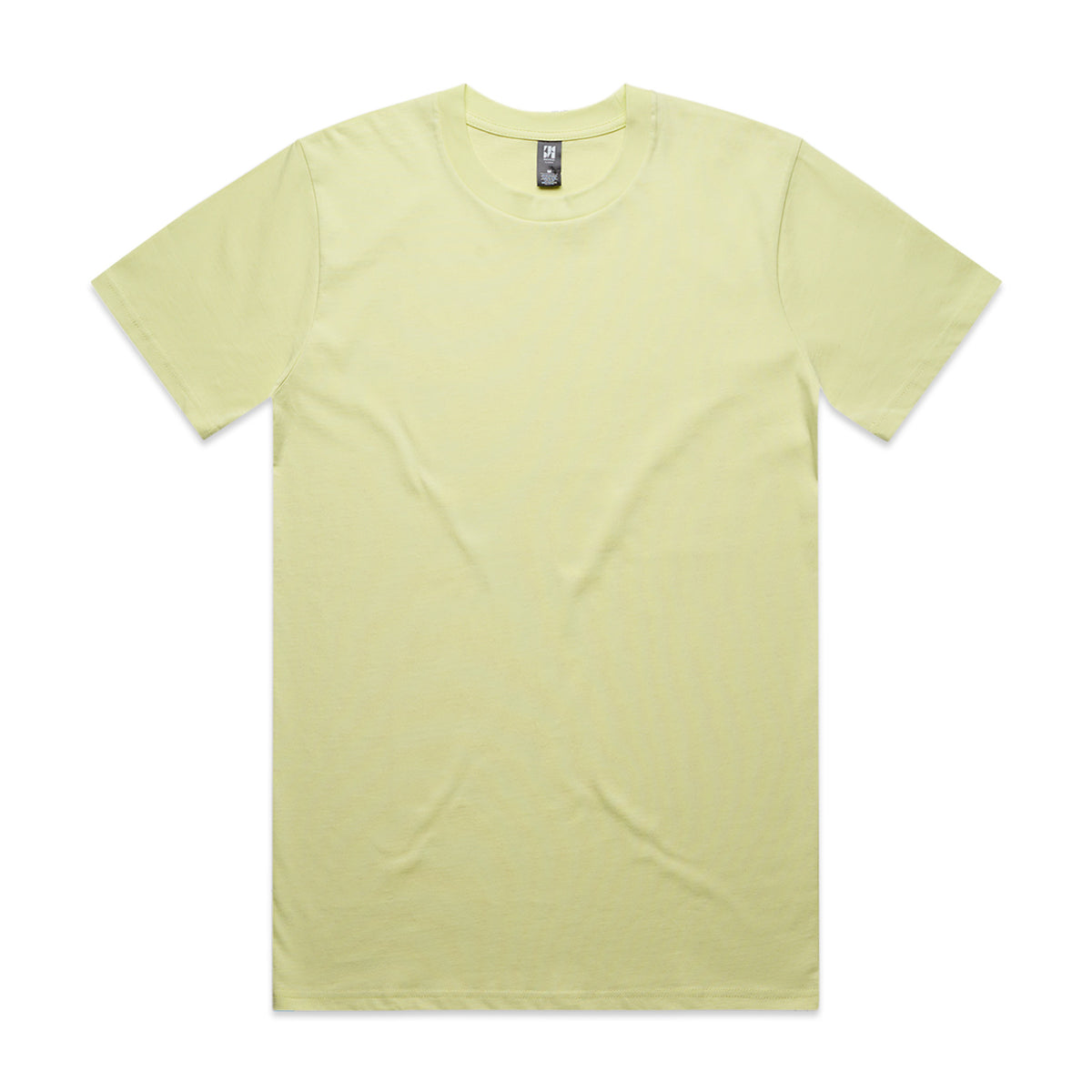 Pale yellow classic heavyweight cotton t-shirt with crew neck and short sleeves ideal for workwear and uniforms