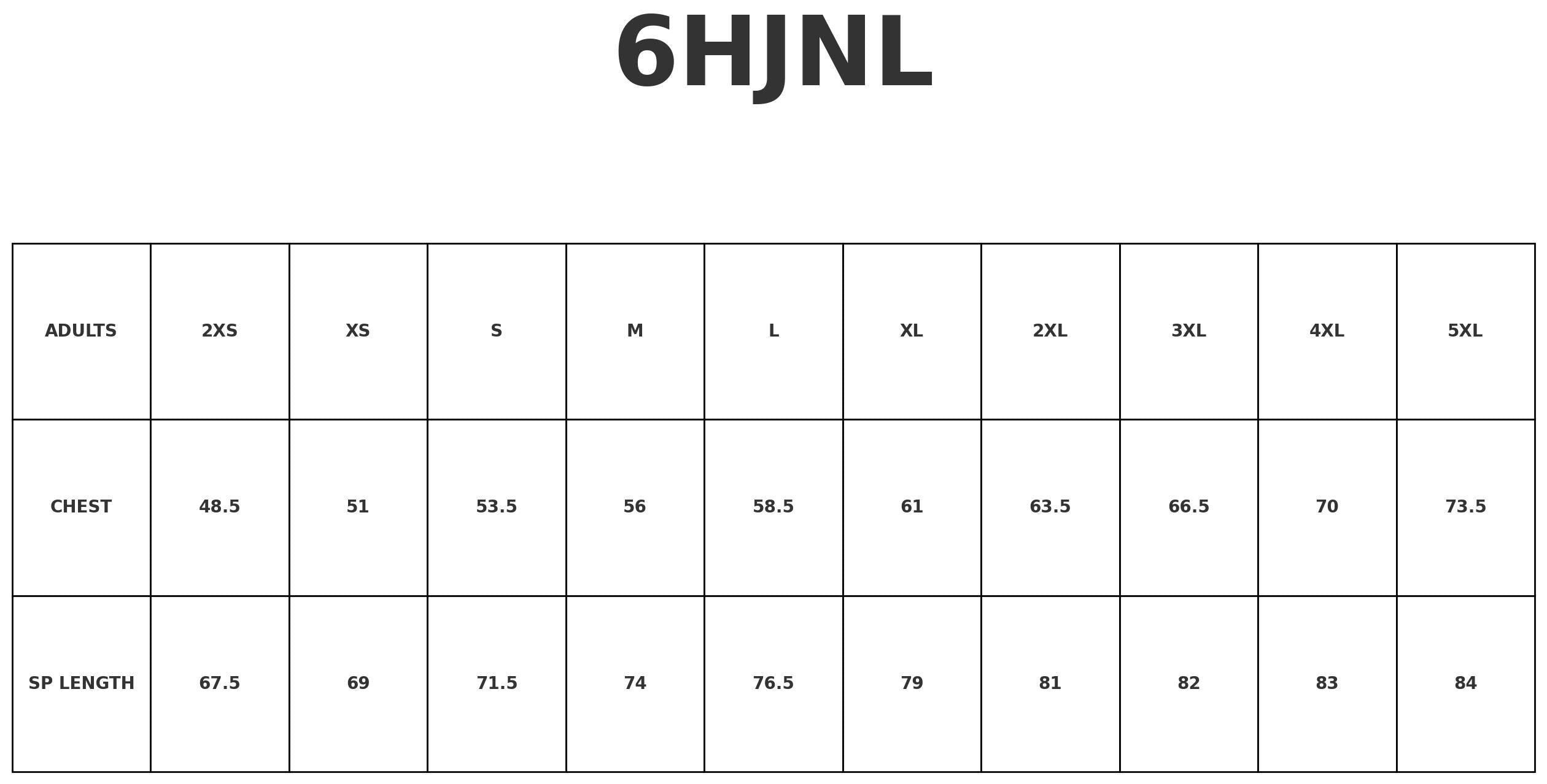 Breathable HiVis Jacquard LS Polo size chart